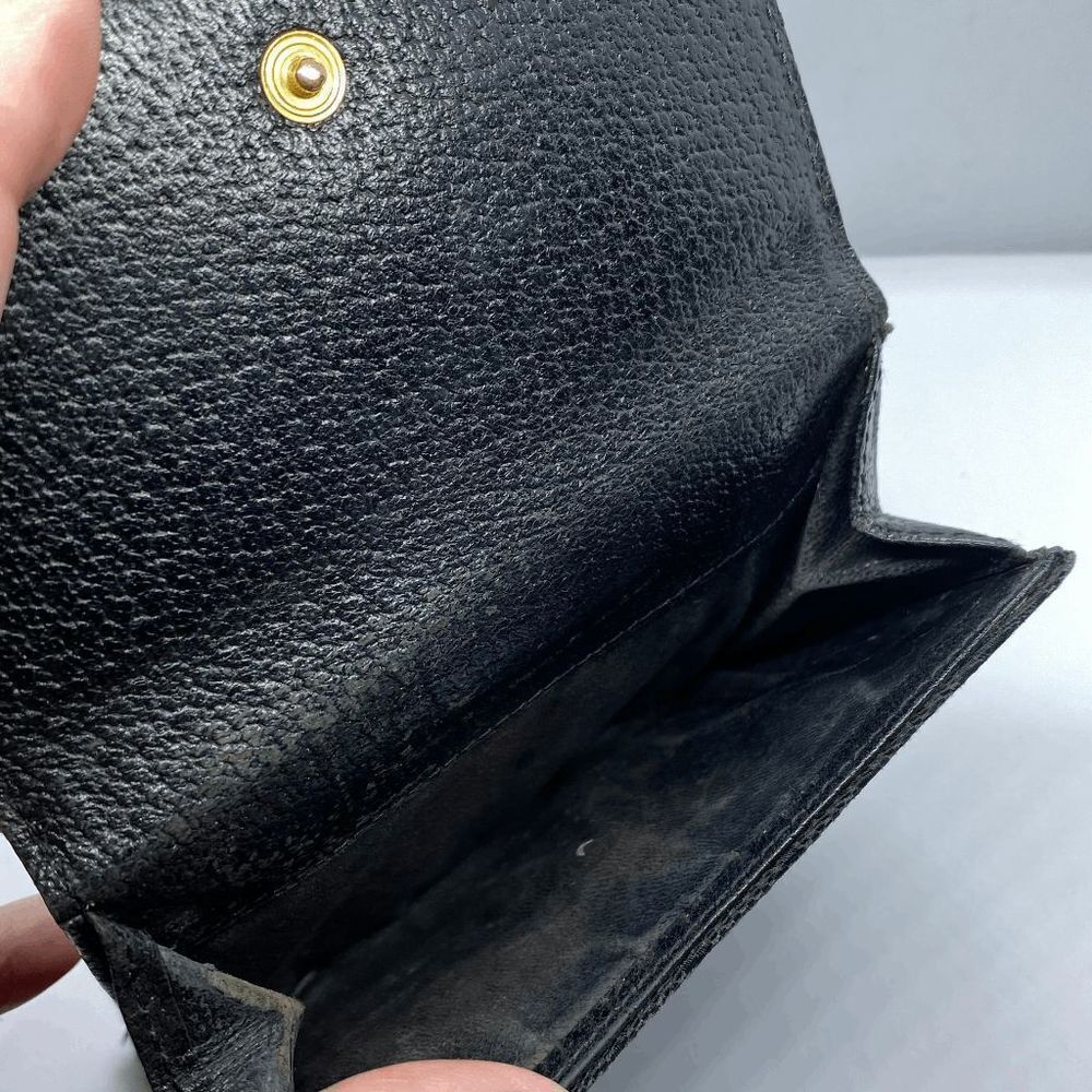 Authentic Gucci Black Canvas & Leather Double Sided Bifold Wallet **FLAWS** - Picture 4 of 12